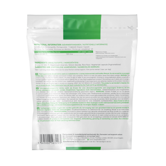 K2-vitamin (MK-7) 500mcg 60 kapslar K2-vitamin (MK-7) 500mcg 60 kapslar