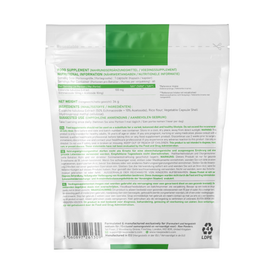 Cistanche tubulosa Extrakt 200mg 60 kapslar (50% Echinacoside + 10% Verbascoside)