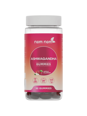 Nom Nom Ashwagandha (60 Gummigummi med äppelsmak)