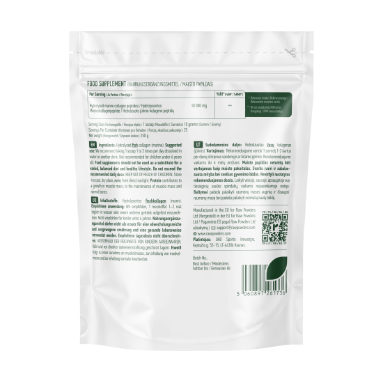 Hydrolyserat Marint Kollagen, 250 g