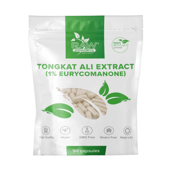 Tongkat Ali Extract (1% Eurycomanone) 300mg 90 kaps. Tongkat Ali Extract (1% Eurycomanone) 300mg 90 kaps.