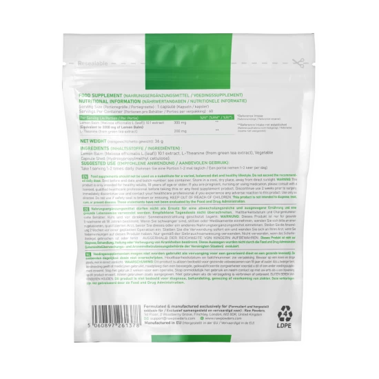 L-theanin & Citronmeliss 60 kapslar L-theanin & Citronmeliss 60 kapslar